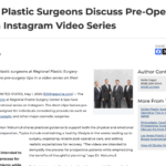 Dallas Plastic Surgeons Share Pre-Surgery Tips in Instagram Video Series